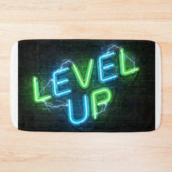 Item preview, Level Up - Electric Cyberpunk Neon Sign designed and sold by NextLevelThread.