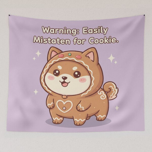 Item preview, Warning: Mistaken for Cookie Cute Gingerbread Dog designed and sold by SillyPawsStudio.