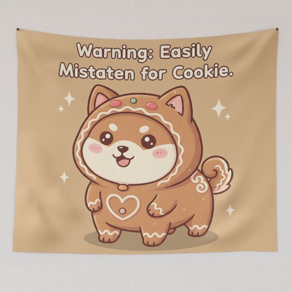 Item preview, Warning: Mistaken for Cookie Cute Gingerbread Dog designed and sold by SillyPawsStudio.