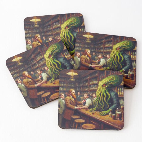 Item preview, The Cosmic Bartender | Cthulhu Tavern Scene designed and sold by DiamondSkyShirt.