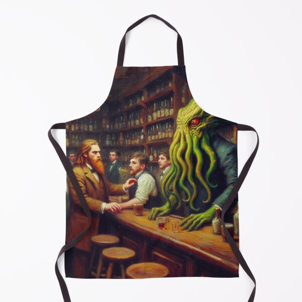 Item preview, The Cosmic Bartender | Cthulhu Tavern Scene designed and sold by DiamondSkyShirt.