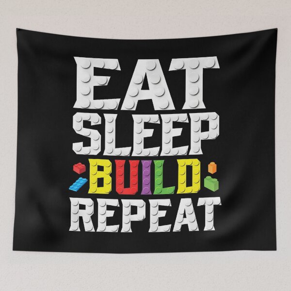 Item preview, Eat Sleep Build Repeat Building Master Builder Blocks Bricks designed and sold by walemagloodth.