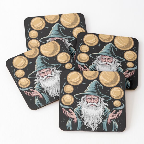 Item preview, Wizard Juggling Planets Fantasy Magic Magician Space designed and sold by sonlylya.