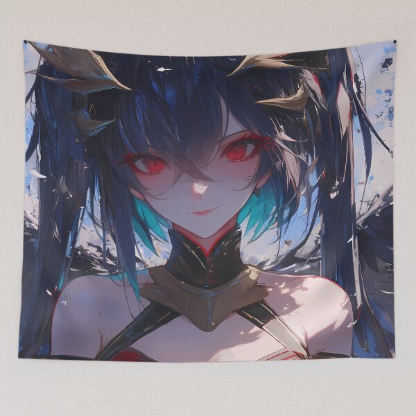 Item preview, Taihou Azur Lane Anime Girl Waifu Dark Wings Red Gold Mysterious Sky Aesthetic designed and sold by CarlosBender.