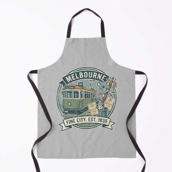 Item preview, Melbourne, Australia: A 'Fine' City Est. 1835 (Tram, Koala & Possum Souvenir) - Silver edition designed and sold by Miss Cutie Designs.