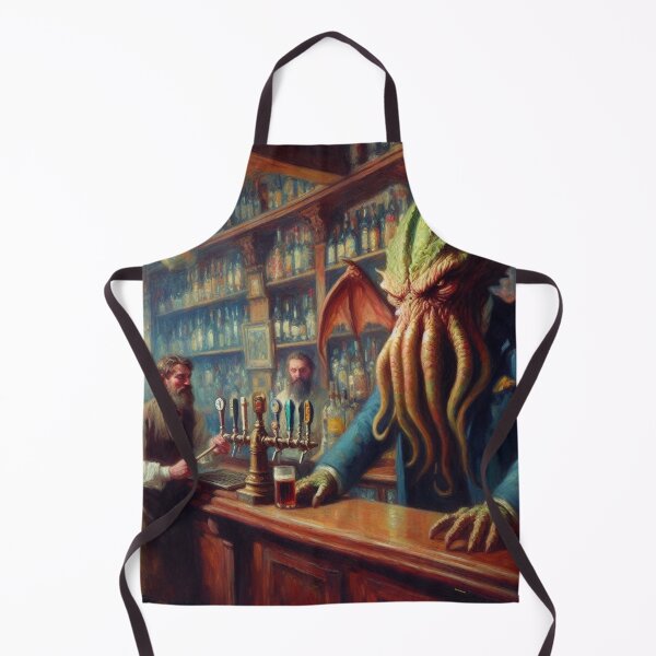 Item preview, The Eldritch Bartender | Cosmic Horror Tavern Scene designed and sold by DiamondSkyShirt.