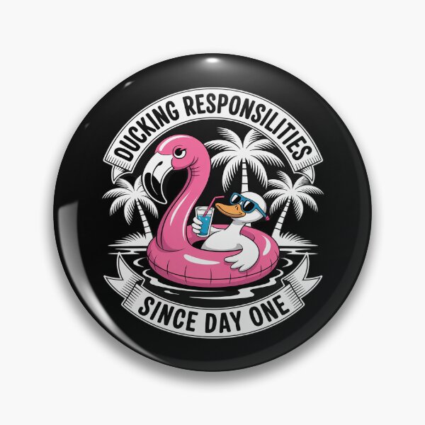 Item preview, Ducking Responsibilities Funny Vacation Duck with Sunglasses designed and sold by ProudForFunny.