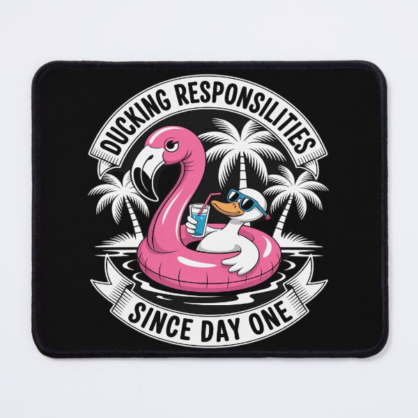 Item preview, Ducking Responsibilities Funny Vacation Duck with Sunglasses designed and sold by ProudForFunny.