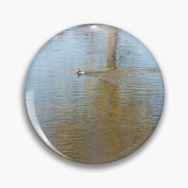 Item preview, Solitary Grebe on Calm Autumnal Waters designed and sold by Georgia Mizuleva.