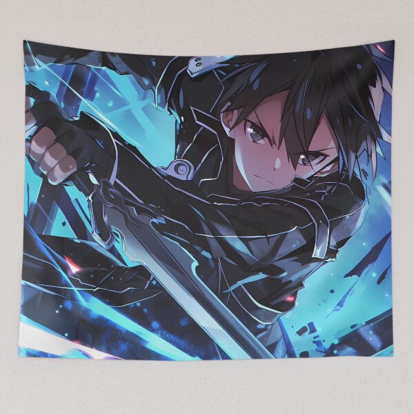 Item preview, Kirito Sword Art Online Fierce Anime Strike Blue Power Dynamic Motion designed and sold by CarlosBender.