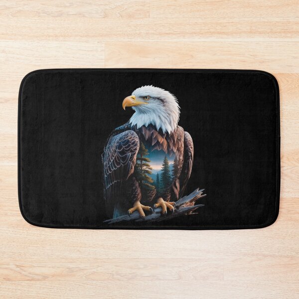 Item preview, Eagle Double Exposure Forest Mountains Lake Native designed and sold by ProudForFunny.