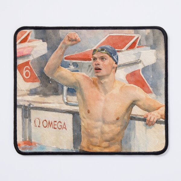 Item preview, Léon Marchand superstar swimming champion designed and sold by OMNOUVEAU.
