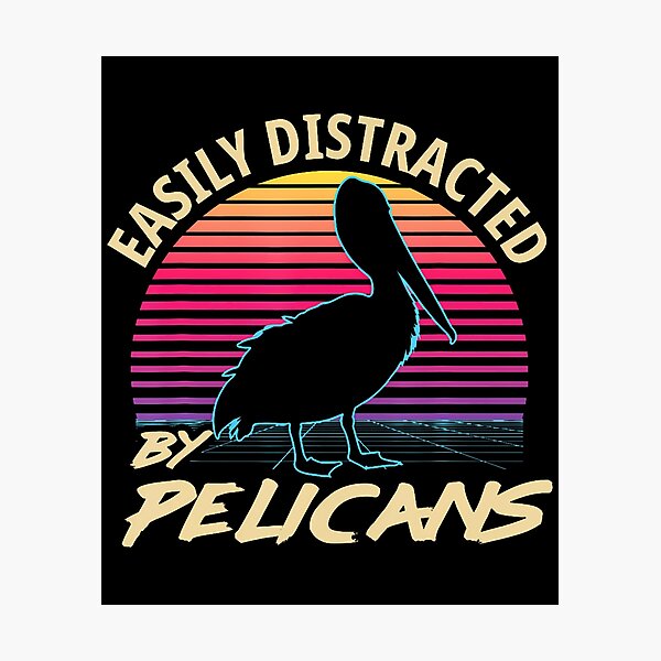 Item preview, Retro 80S Style Ornithologist Easily Distracted By Pelicans designed and sold by prabuniard.