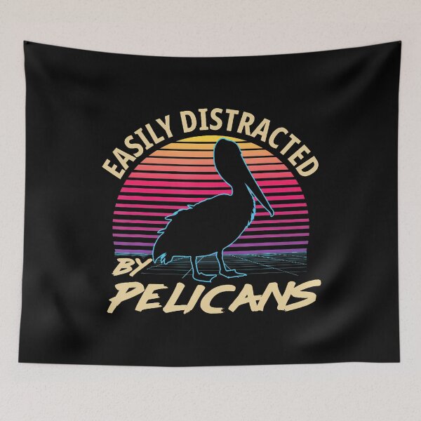 Item preview, Retro 80S Style Ornithologist Easily Distracted By Pelicans designed and sold by prabuniard.
