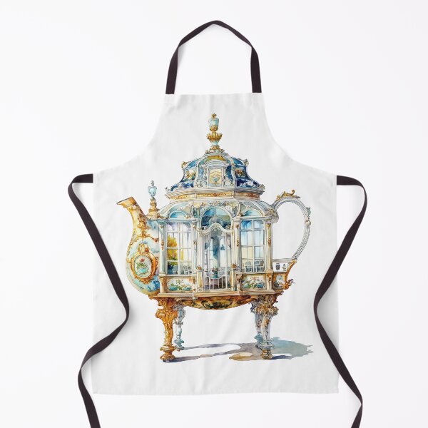 Item preview, Baroque Teapot Mansion - Extravagant Architectural Watercolor designed and sold by FlyingDreamsArt.
