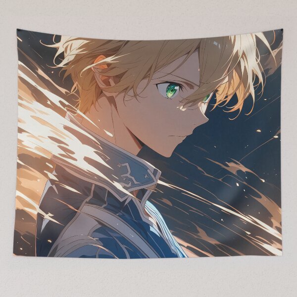 Aperçu de l'œuvre Eugeo Sword Art Online Anime Fantasy Détermination de la Lumière Bleue créée et vendue par CarlosBender.