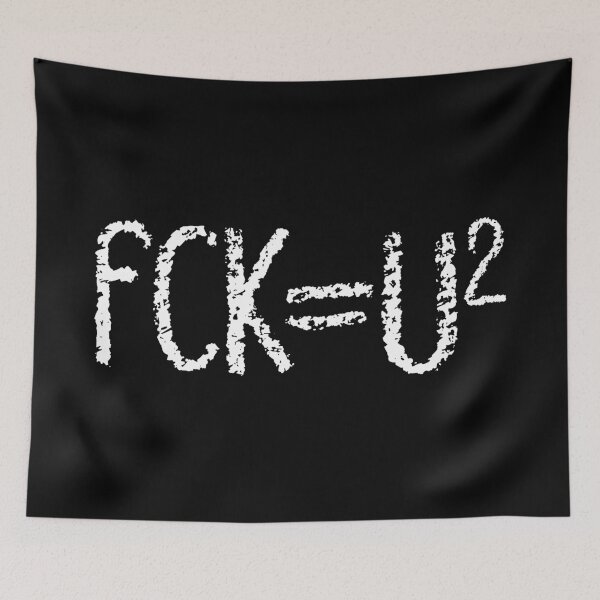 Item preview, fck=u² Chalk Text Design – Coded Workplace Rage Graphic designed and sold by CryptoAuntie.