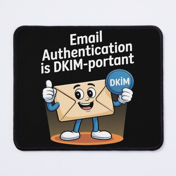Item preview, Email Authentication is DKIM-portant - funny email marketing designed and sold by ProudForFunny.