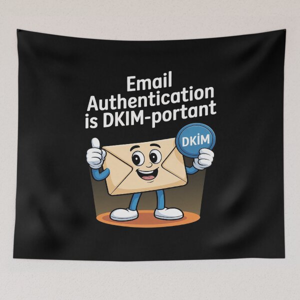 Item preview, Email Authentication is DKIM-portant - funny email marketing designed and sold by ProudForFunny.