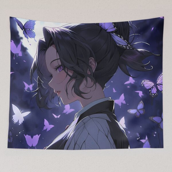 Item preview, Shinobu Kocho Demon Slayer Anime Girl Moonlight Elegance designed and sold by CarlosBender.