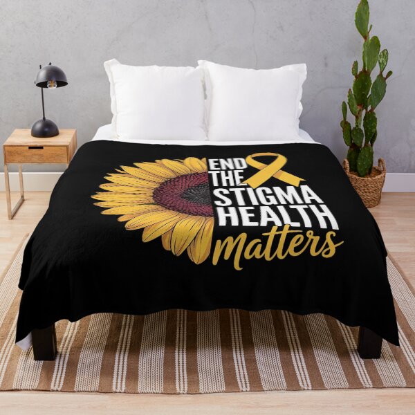 Item preview, End The Stigma Mental Health Matters Sunflower End Stigma designed and sold by ProudForFunny.