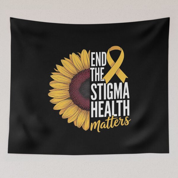 Item preview, End The Stigma Mental Health Matters Sunflower End Stigma designed and sold by ProudForFunny.