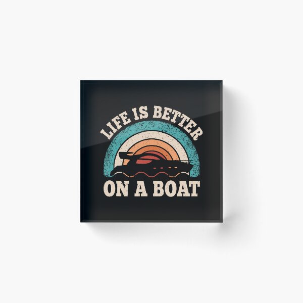 Item preview, Life Is Better On A Boat Funny Boating Captain Retro designed and sold by watsonritua.