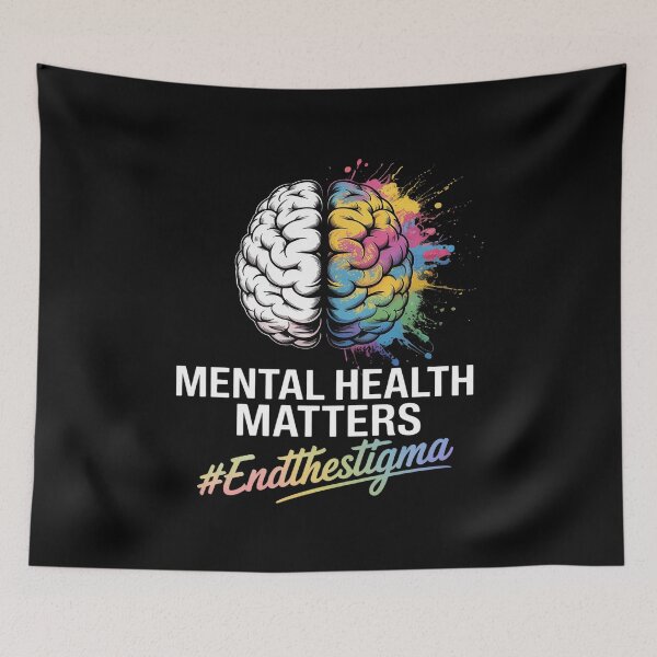 Item preview, End The Stigma Mental Health Matters Tie Dye Awarene designed and sold by ProudForFunny.