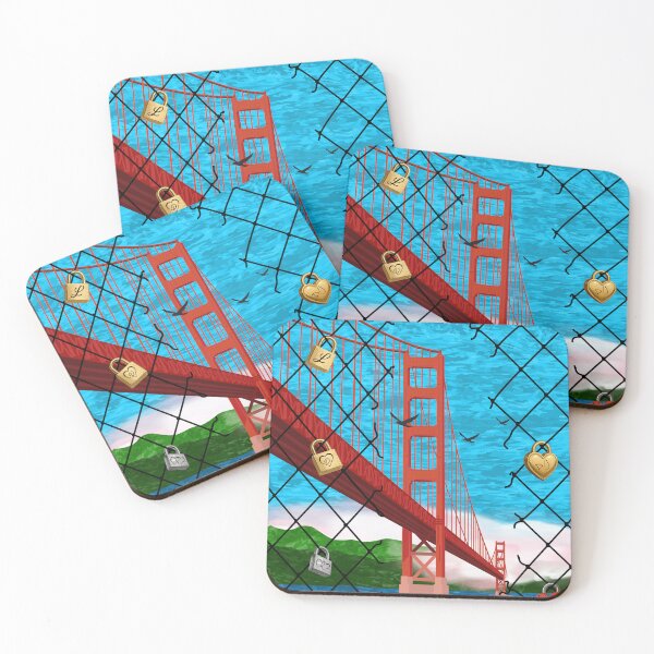 Item preview, Golden Gate Bridge Love Locks – San Francisco Chain Link Fence Art designed and sold by DeeLulu.