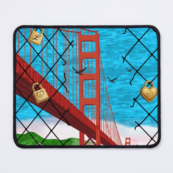 Item preview, Golden Gate Bridge Love Locks – San Francisco Chain Link Fence Art designed and sold by DeeLulu.