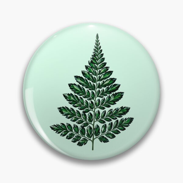 Item preview, Emerald Green Fern Leaf - Vintage Jewel Botany & Crystal Alchemy designed and sold by Credisaim.