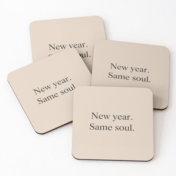 Item preview, New Year Same Soul – Minimal New Beginning Quote Design designed and sold by Irene Catchmind.