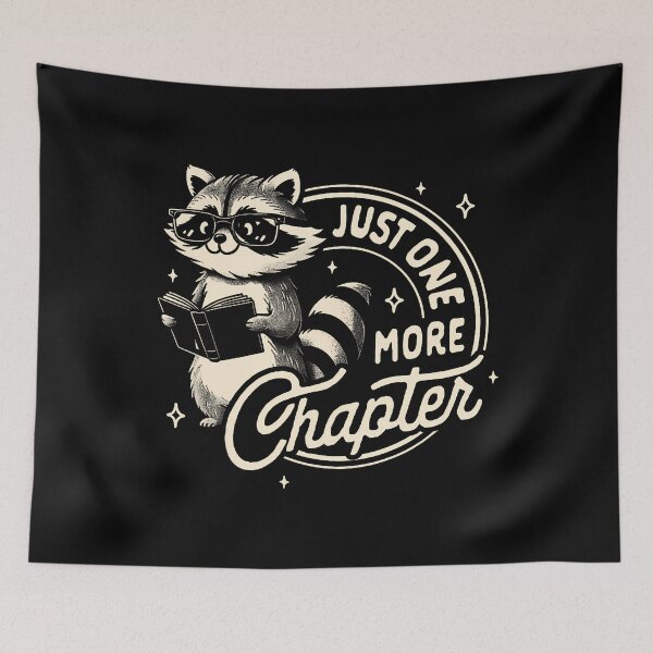 Item preview, Raccoon Reading Book Lover Bookish Just One More Chapter -s Black Blend designed and sold by watsonritua.