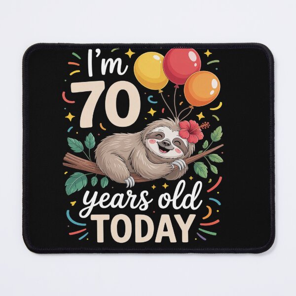 Item preview, 70th Birthday Sloth Lazy Boys Party 70 Year Old designed and sold by RonnasJackson.