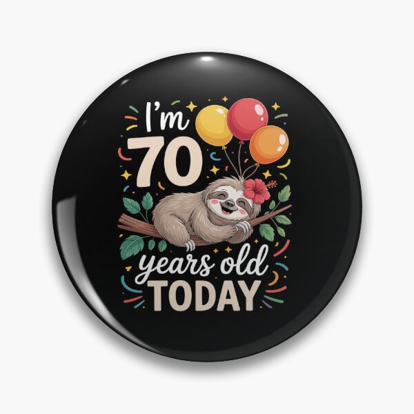 Item preview, 70th Birthday Sloth Lazy Boys Party 70 Year Old designed and sold by RonnasJackson.