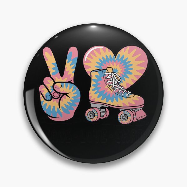 Item preview, Tie Dye Roller Skating for Teen Girls  Peace Love Skate designed and sold by duolastgend.