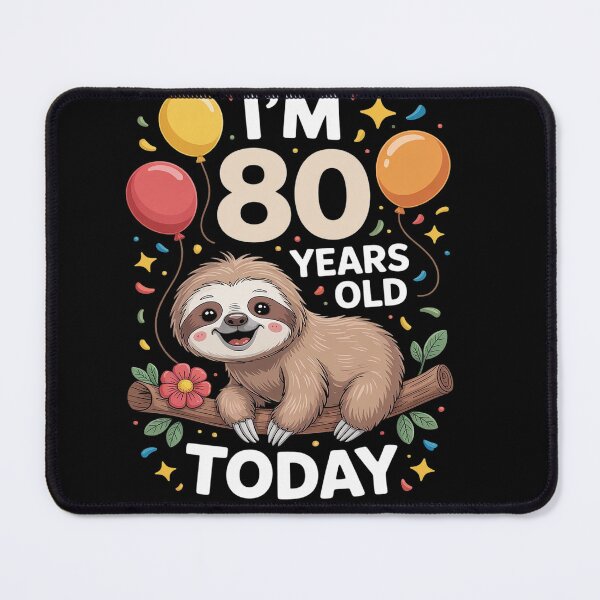 Item preview, 80th Birthday Sloth Lazy Boys Party 80 Year Old designed and sold by RonnasJackson.