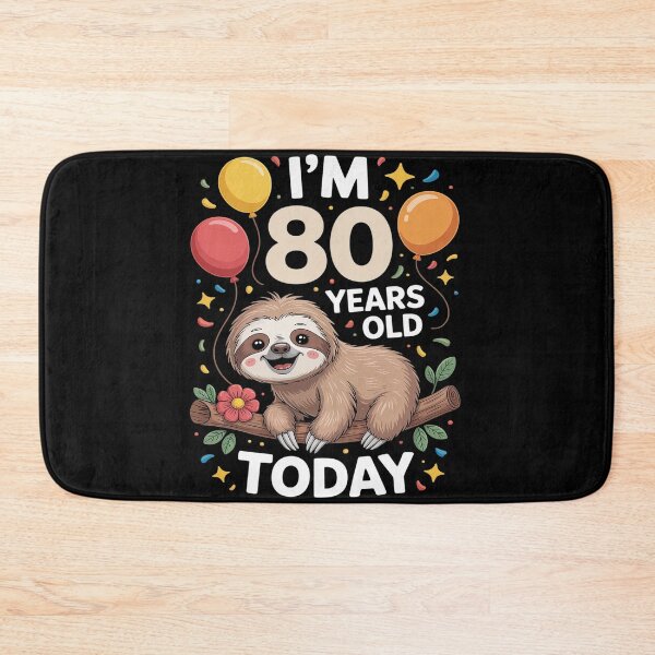 Item preview, 80th Birthday Sloth Lazy Boys Party 80 Year Old designed and sold by RonnasJackson.