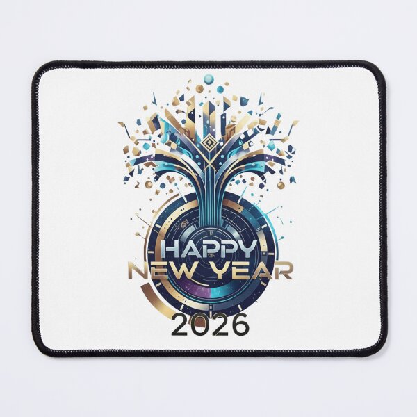 Item preview, Happy New Year 2026 Modern Futuristic Geometric Design designed and sold by DisignByPrince.