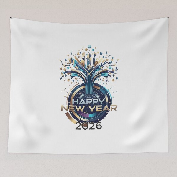 Item preview, Happy New Year 2026 Modern Futuristic Geometric Design designed and sold by DisignByPrince.