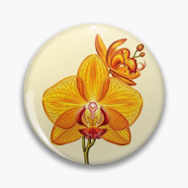 Item preview, Amber Citrine Orchid Flower - Vintage Jewel Botany & Crystal Alchemy designed and sold by Credisaim.