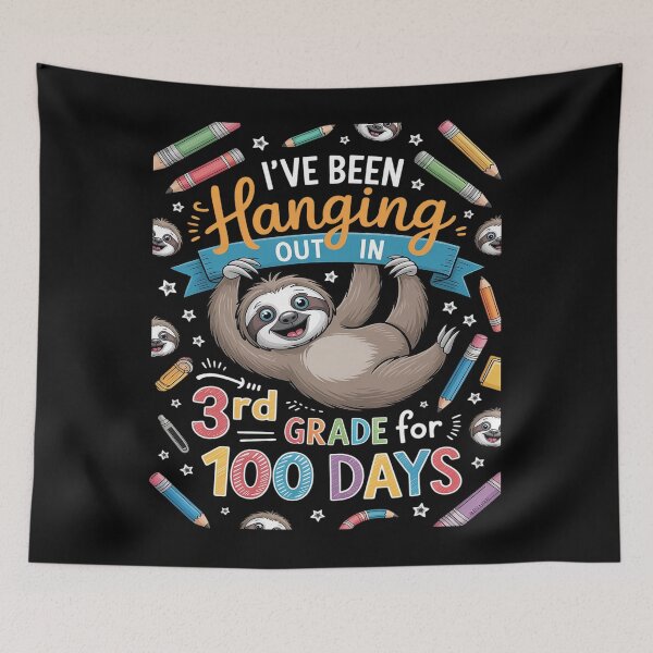 Item preview, 100 Days of School Sloth Hanging Out In 3rd Grade Student designed and sold by RonnasJackson.