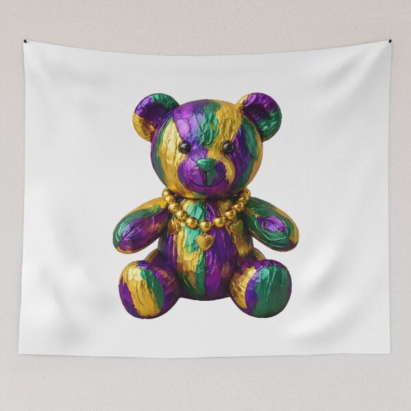 Item preview, Mardi Gras Teddy Bear Brushstroke designed and sold by Kapralovpavel.