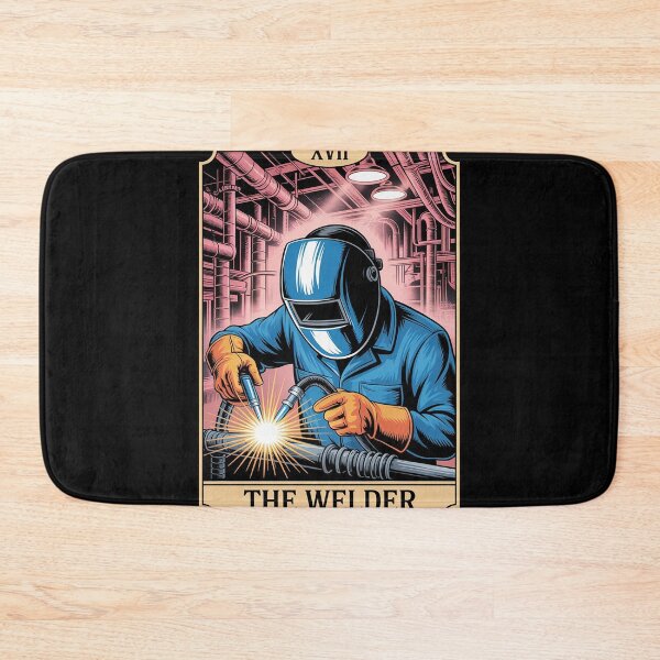 Item preview, The Welder Welding Tarot Card Skeleton Metal Worker designed and sold by duolastgend.