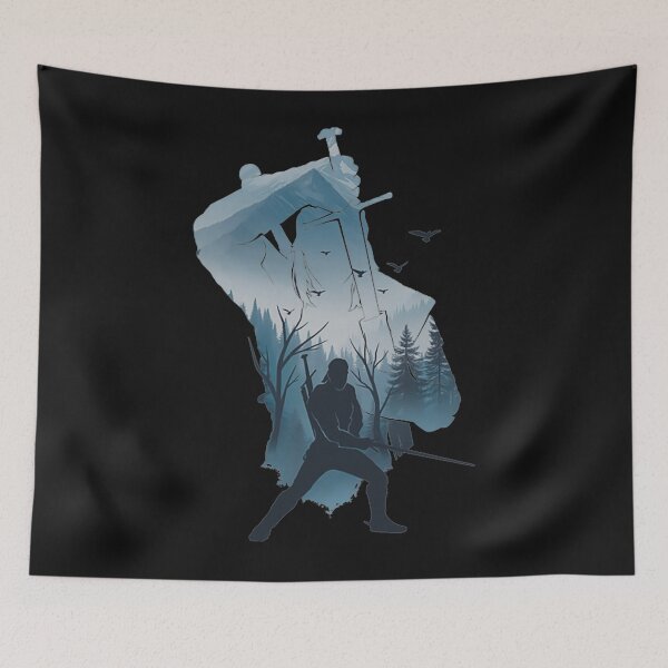 Item preview, The Witcher Silhouette Game Fan Art designed and sold by NovaNeal.