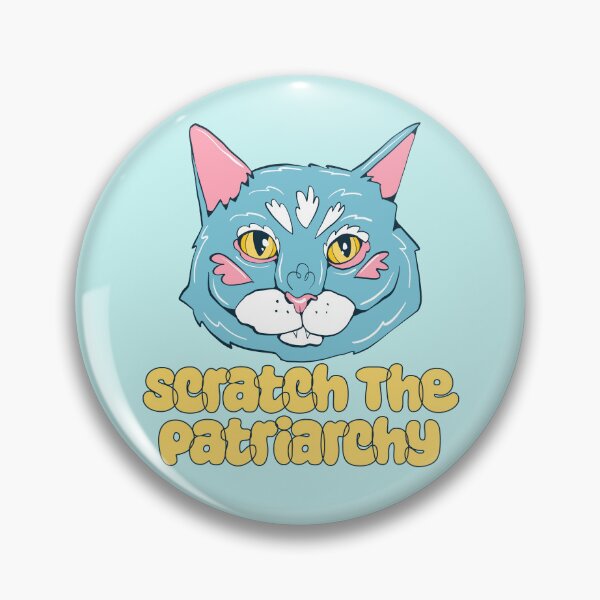 Item preview, scratch the patriarchy- feisty blue cat art designed and sold by crestfallenmermaid.
