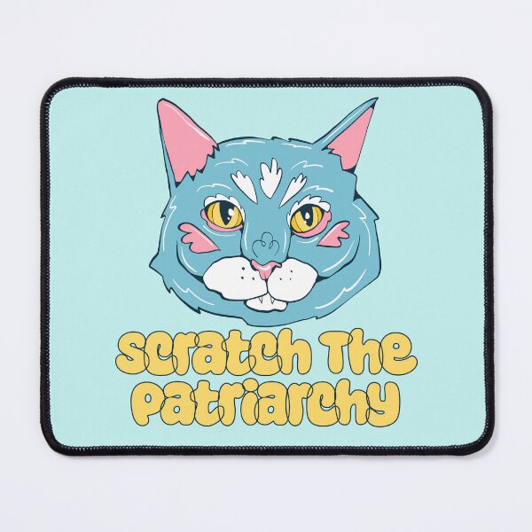 Item preview, scratch the patriarchy- feisty blue cat art designed and sold by crestfallenmermaid.