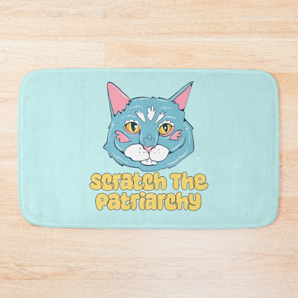Item preview, scratch the patriarchy- feisty blue cat art designed and sold by crestfallenmermaid.