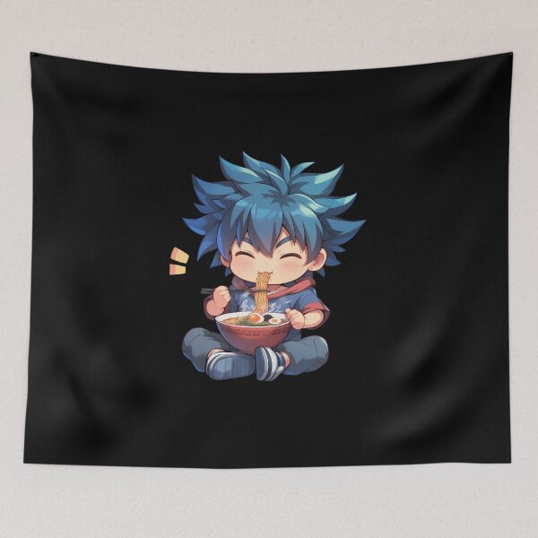 Item preview, Valt Aoi Beyblade Burst Ramen Kawaii Anime Bowl Cute Chibi Blue Hair designed and sold by Raslbazola.