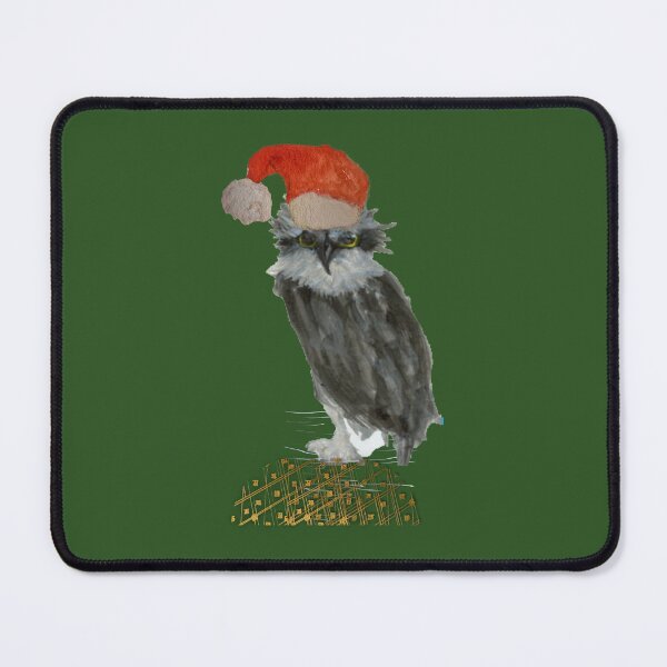 Item preview, Cute Gray Christmas Osprey in Santa Hat Watercolor Illustration designed and sold by NataliaFlaherty.